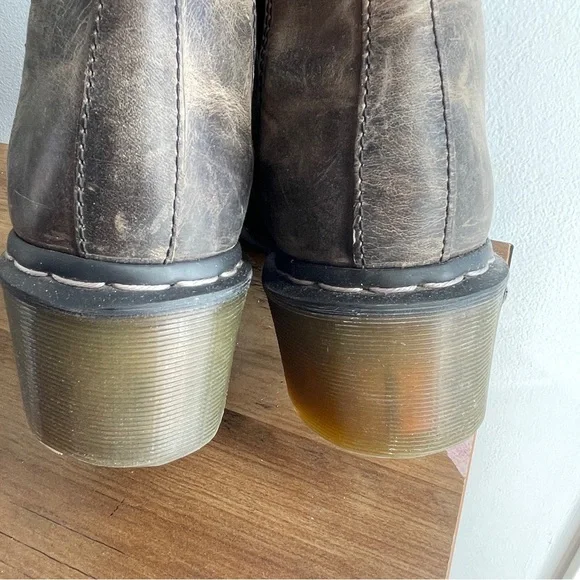 Dr. Martens Distressed Brown Ankle Boots - Picture 4 of 10